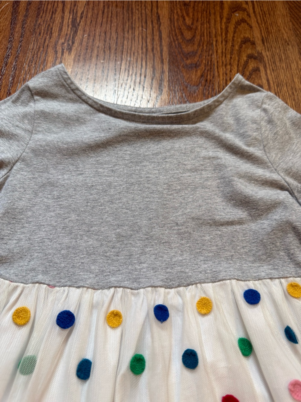 Hanna Andersson Rainbow Dot Embroidered Tulle Dress 6-7 Years - Picture 2 of 13